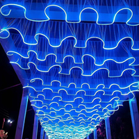 Rideau de mariage suspendu en forme de S avec bandes LED pour plafond, idéal pour la décoration de mariage - Grande Vente