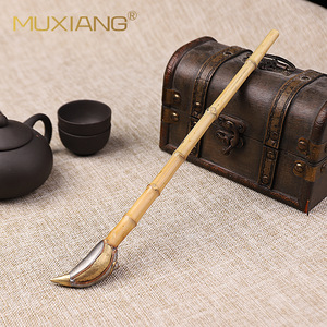 Muxiang <b>Bamboo</b> Smoking Pipe Straight Type Handmade Tobacco Pipe With Silver <b>Screens</b> Gift Set - Product Image 4