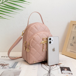 Mini <span class=keywords><strong>zaino</strong></span> da <span class=keywords><strong>donna</strong></span> cigno da appendere piccola <span class=keywords><strong>borsa</strong></span> per telefono portatile a doppio strato ricamata - Product Image 2