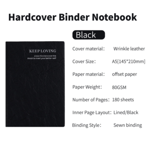 Cuaderno de Cuero Personalizado <span class=keywords><strong>A5</strong></span>, Cuaderno Extra Grueso Resistente al Agua, 180 <span class=keywords><strong>Hojas</strong></span>, <span class=keywords><strong>A5</strong></span> Rayado de Alta Calidad para Estudiantes - Product Image 5