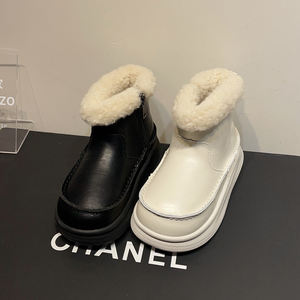 <span class=keywords><strong>Bottes</strong></span> de neige épaisses doublées de polaire pour enfants TBS Fermeture éclair latérale Antidérapantes <span class=keywords><strong>Bottes</strong></span> en cuir tendance - Product Image 1