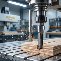 BoMeiJK Prix usine OEM Fraise CNC TCT à 3 dents, hélice 45° et fraise à rainurer droite pour MDF et bois dur, outils de travail du bois