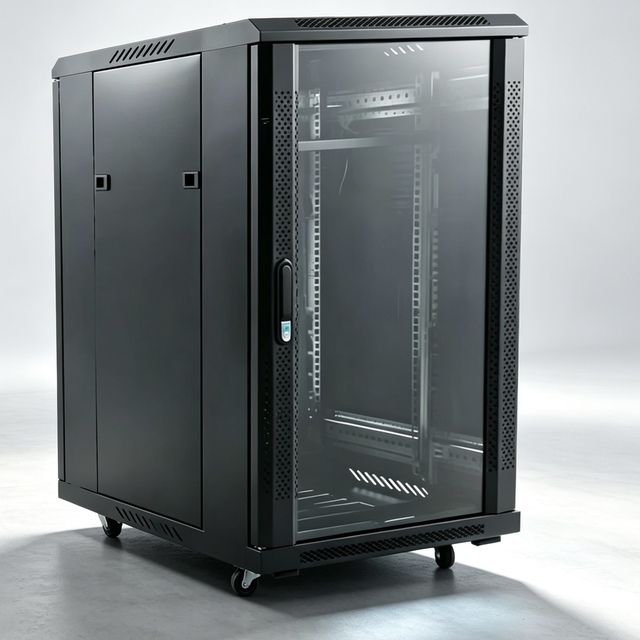 15U Thickened and Deepened Wall-mounted Network Cabinet Can Land 19-inch Soundproof Server Cabinet SPCC Steel Powder Coating