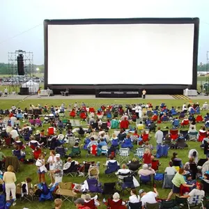 Gute preis theater große offene luft hause aufblasbare projektor film bildschirm für spaß