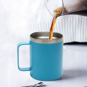 <span class=keywords><strong>Mug</strong></span> de bureau <span class=keywords><strong>isotherme</strong></span> en acier inoxydable 304 de 12 oz avec poignée, personnalisable avec logo imprimé - Product Image 3