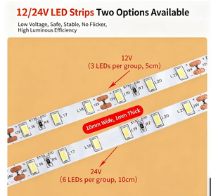 5630 <b>LED</b> Strip DC12V DC24V IP20 IP65 High Brightness Flexible Tape for Home Shop Outdoor Building Lighting Box - Product Image 3