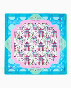 Tapete de Lujo Moderno con Diseño Floral para Mesa de Mahjong, de Goma, Tamaño Estándar Americano, Impermeable, Plegable, Portátil, Superficie Silenciosa, Rosa y Azul - Product Image 4