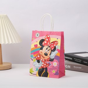 Sacs cadeaux d'anniversaire en papier avec poignée torsadée, motif dessin animé <span class=keywords><strong>Mickey</strong></span> <span class=keywords><strong>et</strong></span> <span class=keywords><strong>Minnie</strong></span> Mouse, vente en gros - Product Image 6