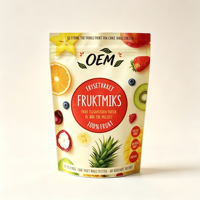 Hete Aanbieding Op Maat Bedrukte PE Mylar Zakjes Vochtbestendige Staande Pouch voor Snacks, Salades, Babyvoeding, Gedroogd Fruit Verpakkingen