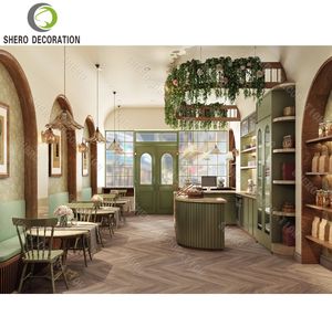 Meubles de boulangerie haut de gamme sur mesure, durables, vitrine à pain en verre multi-niveaux de luxe avec éclairage - Product Image 6