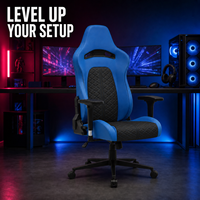 Chaise de course pivotante pour PC, siège de jeu pliable en cuir PU multicouche, support lombaire intégré, pivotant à 180 degrés