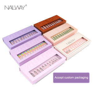 24 Uñas Postizas de Lujo Hechas a Mano, Uñas Acrílicas Largas Tipo Bailarina con Decoración de Diamantes - Product Image 6
