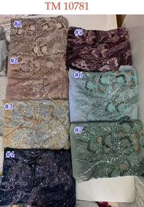Buổi Tối Ăn Mặc Ren Vải Phi Sang Trọng Đính Cườm <span class=keywords><strong>Sequins</strong></span> Thêu Chất Lượng Cao Handmade <span class=keywords><strong>Bead</strong></span> <span class=keywords><strong>Sequins</strong></span> Ren Lưới Vải - Product Image 2