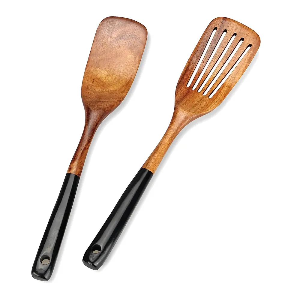 Holz kochen Bambus Küchen utensilien Spatel Holz Utensilien Set