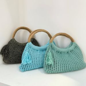 <span class=keywords><strong>2025</strong></span> cổ điển sang trọng của phụ nữ Crochet túi xách ví Mới Bạc ren dệt kim ly hợp hai cho buổi tối bình thường bên bãi biển mua sắm - Product Image 1