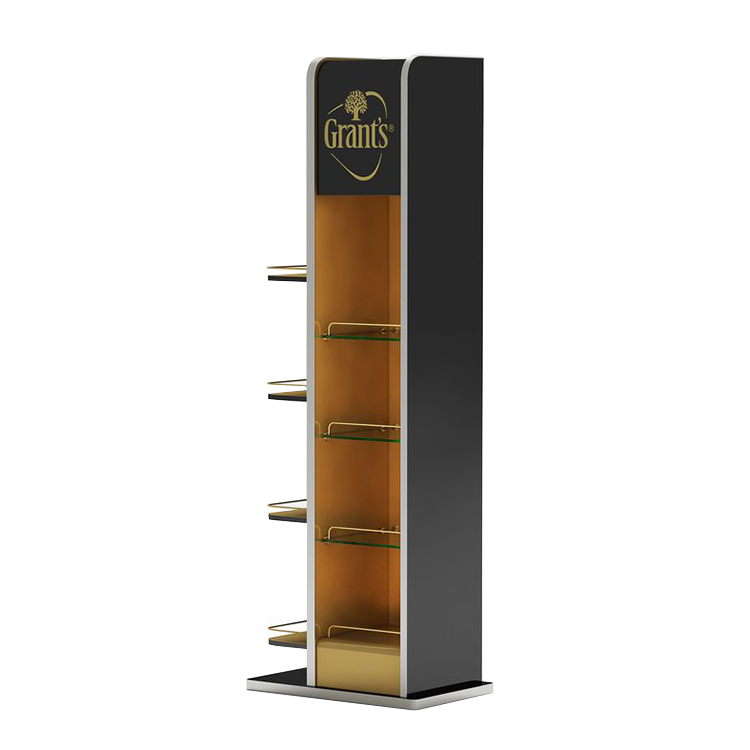 Customized Free Standing Stackable Supermarket Beverage Stand Bottle Juice Display Stand for Orange Juice — view 2