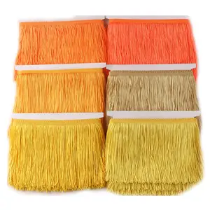 Customized Any Color Stretch Fringe Trimming Long Dance Frange Chainette Fringe