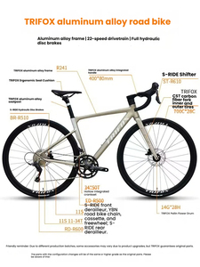 Premium Tri | Bicicleta de Carretera Fox R241 con Frenos de Disco Hidráulicos S Ride, <span class=keywords><strong>Manillar</strong></span> Integrado de Aleación de Aluminio para una Conducción Cómoda - Product Image 3