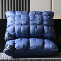 Oreiller élastique en velours plume solide moderne Cinq étoiles Qualité hôtelière Soutien du cou pour adulte Oreiller solide moderne lavable torsadé