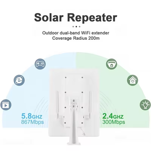 20000mAh 15 Wát năng lượng mặt trời bảng điều chỉnh <span class=keywords><strong>Wifi</strong></span> tín hiệu không dây <span class=keywords><strong>Repeater</strong></span> năng lượng mặt trời powerd Extender <span class=keywords><strong>WLAN</strong></span> <span class=keywords><strong>Repeater</strong></span> khuếch đại không dây IP66 năng lượng mặt trời Router - Product Image 2