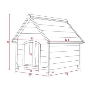 Büyük köpekler için lüks özel açık ahşap Pet House katı desen Metal muhafaza - Product Image 3