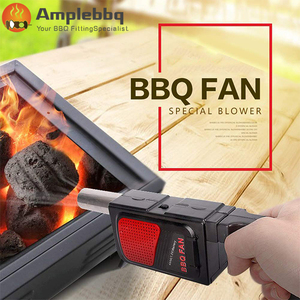 Souffleur d'air portable électrique pour barbecue, allumeur de feu au charbon de bois, outil de camping, construction en plastique + acier inoxydable, chaleur - Product Image 2