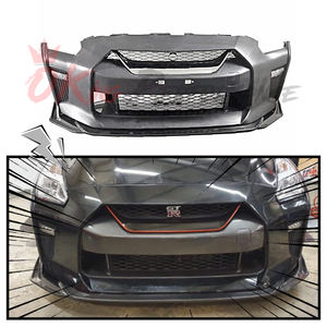 Parachoques delantero <span class=keywords><strong>GTR</strong></span> R35 <span class=keywords><strong>2017</strong></span> PP con labio delantero de fibra de carbono de estilo Top Secret para <span class=keywords><strong>Nissan</strong></span> R35 <span class=keywords><strong>GTR</strong></span> - Product Image 1