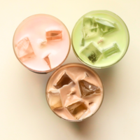 Private Label Dessert-Weinglas-Kerze 2026 Heimdekoration Kaffee-Matcha-Eiskaffee-Form-Kerze Kaffee-Duftkerze