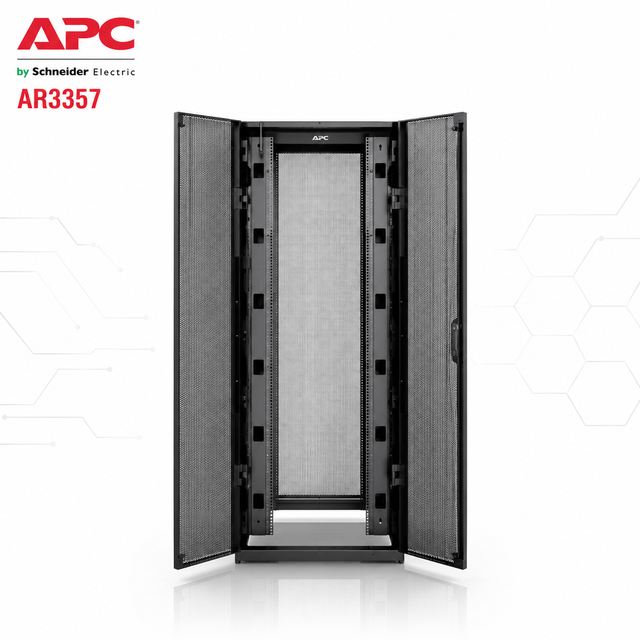 APC NetShelter SX AR3357 Server Rack Enclosure 48U Black 2258H X 750W X 1200D mm