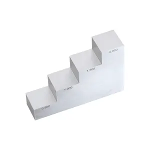 Yushi Jumbo-bloque de 4 escalones de 0.500 "-1.000"-1.500 "-2.000"-304 "de acero inoxidable para calibración lineal y espesor, Estándar ASTM E797