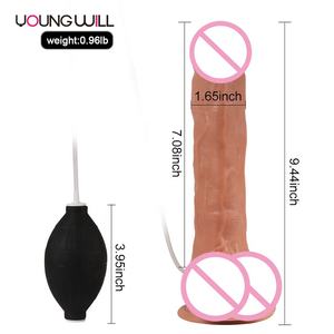 Realistischer Wassers prüh <span class=keywords><strong>dildo</strong></span> mit Saugnapf Penis massage Anal Plug Sexspielzeug für Erwachsene für Frauen Männer Paare - Product Image 1