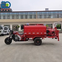 Tricycle multifonctionnel à essence 200cc pour la lutte contre les incendies, avec réservoir d'eau personnalisé pour parcs