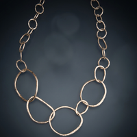 SOUMYA CREATIONS Colliers statement faits main en laiton pour femmes, plaqué or, design minimaliste à maillons géométriques, pour tous les jours