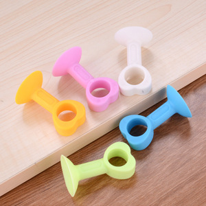 Couverture de ferme-porte en silicone, anti-collision, silencieuse, sans perçage, protection pour portes de chambre et de salle de bain, ventouse coupe-vent - Product Image 4