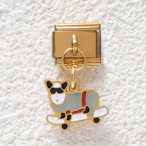 Fashion Charm Bracelet Stainless Steel Modular Pendant DIY Jewelry Accessories Dog Paw Roller Skate Design - Product Image 2