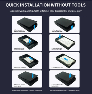 กล่องใส่ฮาร์ดดิสก์ความเร็วสูง USB 3.0 ขนาด 2.5/3.5 นิ้ว SATA สำหรับฮาร์ดดิสก์ภายนอก ขนาด 2.5" และ 3.5" - Product Image 5