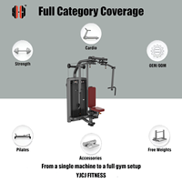 Machine de musculation professionnelle personnalisée et réglable pour l'entraînement du dos, des deltoides et des pectoraux, à charge sélective par poulie, certifiée CE
