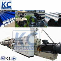 Línea de producción de tuberías de suministro de agua de HDPE PE de alta precisión, máquina de extrusión para la producción de tuberías de alta velocidad