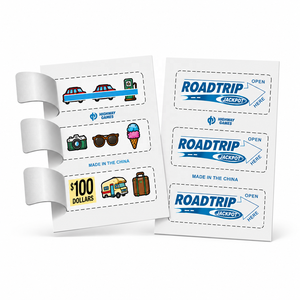 Boletos de rasca y gana personalizados de fábrica para viajes, juegos de rasca y gana de 3 ventanas con ventana de apertura para eventos de viaje, recaudaciones de fondos y promociones - Product Image 2