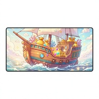 Tapis de souris de jeu Anime Treasure Ship XXL, tissu micro-tissé doux, antidérapant, pour le jeu et le bureau