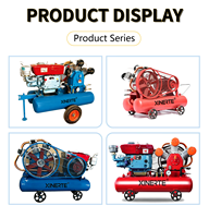 Compresseur d'air mobile diesel à double réservoir 75 CFM, compresseur industriel portable pour le forage de roches minières et le pompage d'eau