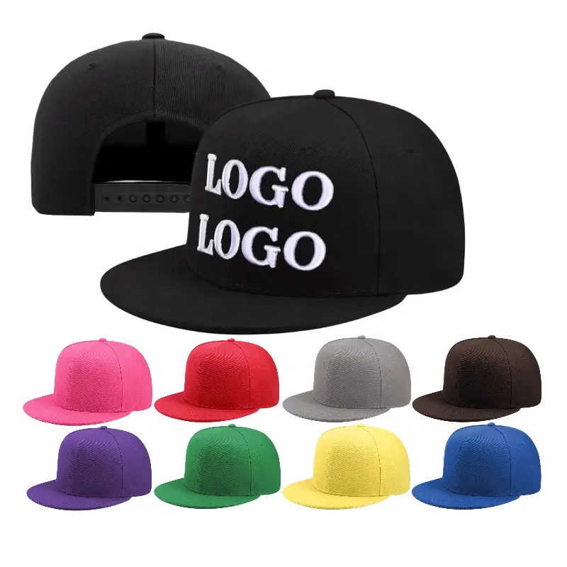 Topi grosir kustom topi bisbol 6 Panel topi NY topi Snapback asli gaya Hip Hop dengan Logo bordir topi olahraga katun