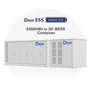 ระบบกักเก็บพลังงาน Deye WS-L4300 IP55 BESS 4MW ป้องกันการกัดกร่อน ตู้คอนเทนเนอร์ขนาด 20 ฟุต ESS ระบบสำรองไฟฟ้าแบบออฟกริด พร้อมระบบจ่ายไฟฟ้าพลังงานแสงอาทิตย์แบบรวม - Product Image 1
