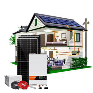نظام طاقة شمسية منزلي هجين متصل بالشبكة بقدرة 10 كيلوواط، قابل للتكديس، طاقم شمسي 3 كيلوواط و5 كيلوواط مع تخزين للطاقة - Product Image 1
