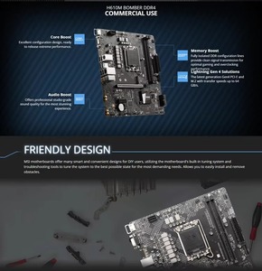 MSI H610M BOMBER DDR4 Intel 12th Gaming <span class=keywords><strong>Computer</strong></span> PCI-E 4,0 Placa base Compatible con <span class=keywords><strong>CPU</strong></span> 12400 /F/G7400 - Product Image 4