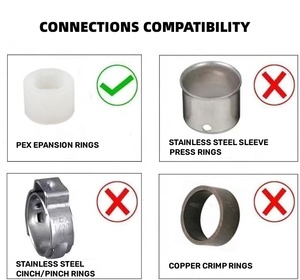 PEX a F1960ポリ膨張継手1/2 "プラグ (エンドキャップ) ペックス冷膨張用配管腐食耐性 - Product Image 4