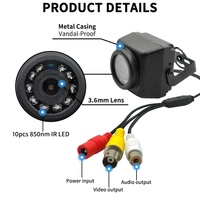 Caméra de sécurité analogique AHD 1080P, 2MP, étanche IP65, 10 LED IR 850NM, vision nocturne, caméra CCTV