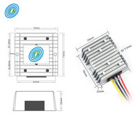 Convertisseur de puissance DC-DC à haut taux de conversion, 24 volts vers 48 volts, 6A, 288W