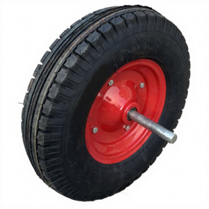 Roue en caoutchouc pneumatique robuste de 16 pouces 4.00-<span class=keywords><strong>8</strong></span> <span class=keywords><strong>pneu</strong></span> de roue de <span class=keywords><strong>pneu</strong></span> de <span class=keywords><strong>brouette</strong></span> pour chariot de camion à main industriel - Product Image 1