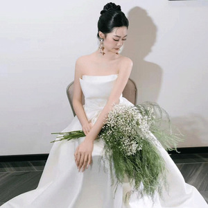 Robe de mariée légère et élégante, style Mori, bustier avec nœud, pour fiançailles, pour <span class=keywords><strong>femme</strong></span>, style féerique, pour la cérémonie de bienvenue de la mariée - Product Image 4